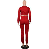 Red Two-piece suit