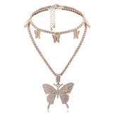 Gold Fashion Casual Butterfly Necklace