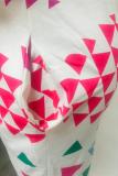 multicolor Fashion adult Street multicolor Cap Sleeve Short Sleeves O neck Step Skirt Knee-Length Print Patchwork bandage Dresses
