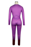 Black Casual Solid Patchwork O Neck Long Sleeve Two Pieces