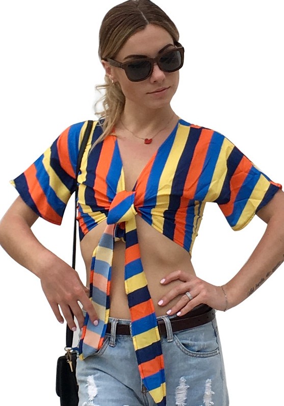 As Show Fashion Casual Regular sestva moja Patchwork Print Short Tees & T-shirts