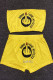 Yellow Sexy Print Strapless Sleeveless Short Two Pieces