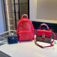 Red Daily Letters Zipper Bags