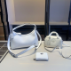 White Daily Letters Zipper Bags