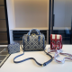 Blue Daily Print Zipper Bags