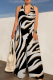 Black Casual Print Backless Halter Loose Jumpsuits