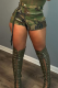 Camouflage Casual Camouflage Print Pocket Zipper Regular Mid Waist Full Print Bottoms