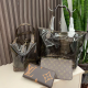 Brown Daily Letters See-Through Zipper Bags