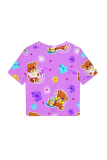Green Casual Print Patchwork O Neck T-Shirts