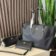 Black Daily Letters Zipper Bags
