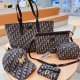 Black Daily Letters Zipper Bags