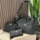 Black Daily Letters Zipper Bags