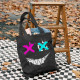 Black EVIL EMOJI PRINTED BAG