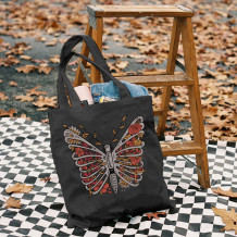 Black BUTTERFLY PRINTED BAG