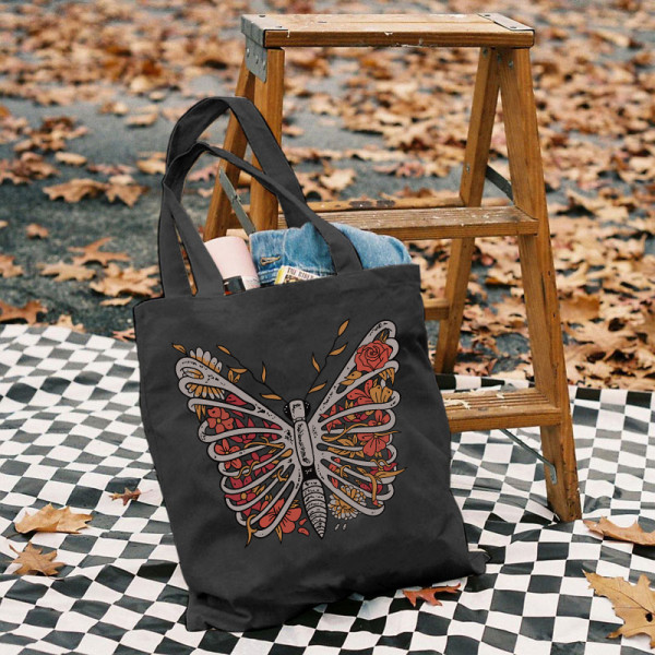 Black BUTTERFLY PRINTED BAG