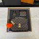 Brown Casual Daily Letters Zipper Bags