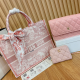 Pink Casual Daily Letters Zipper Bags