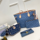 Blue Casual Letters Zipper Bags