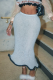 Blue Elegant Solid Color Irregular Hem Boot Cut Low Waist Patchwork Bottoms