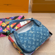 Blue Casual Letters Zipper Bags