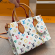 White Casual Letters Zipper Bags