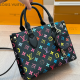 Black Casual Letters Zipper Bags