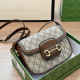 Brown Casual Letters Patchwork Bags