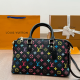 Black Casual Letters Zipper Bags