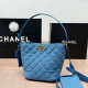 Blue Casual Letters Zipper Bags