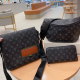 Black Casual Letters Zipper Bags