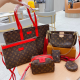 Red-brown Casual Letters Chains Bags