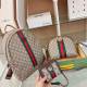 Khaki Casual Letters Zipper Bags
