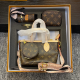 Brown Casual Letters Zipper Bags