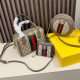 Khaki Casual Letters Zipper Bags