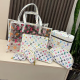 White Casual Letters Zipper Bags