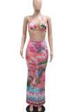 Pink Sexy Print Strap Design 3 Piece Sets