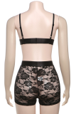 Black Sexy Solid Color See-Through Swimwears