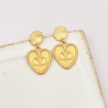 Gold Casual Letters Earrings