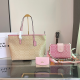 Apricot Pink Casual Letters Patchwork Bags