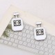 Silver Casual Letters Earrings