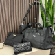 Black Casual Letters Zipper Bags