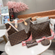 Brown Casual Letters Zipper Bags