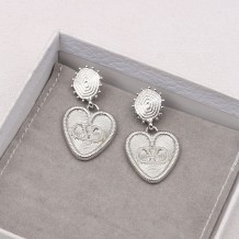 Silver Casual Letters Earrings