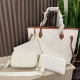 White Casual Letters Zipper Bags
