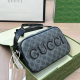 Blue Black Casual Letters Zipper Bags