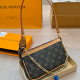 Brown Casual Letters Chains Bags