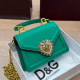 Green Casual Letters Chains Bags