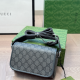 Gray Blue Casual Letters Bags