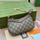 Khaki Casual Letters Zipper Bags