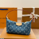 Blue Casual Letters Zipper Bags